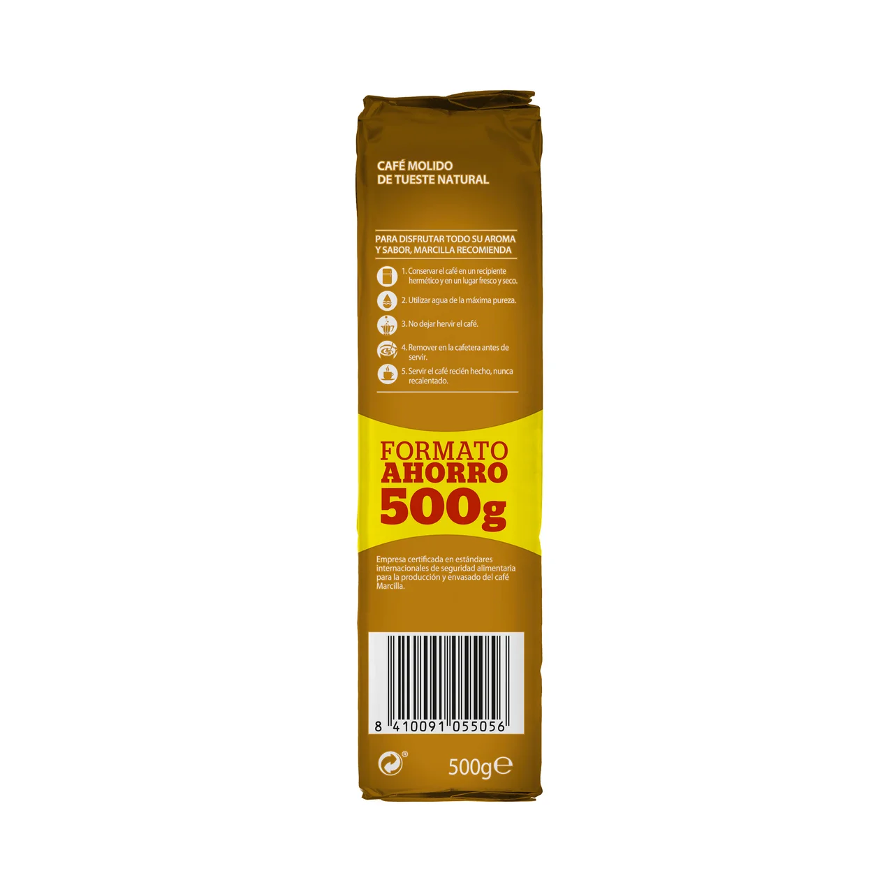 Café molido natural 500 g.