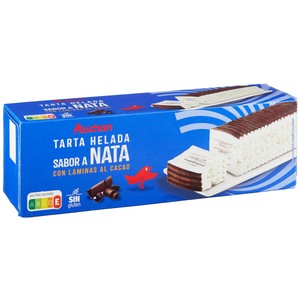 AUCHAN Tarta helada de nata recubierta de cacao 525 g Producto Alcampo.