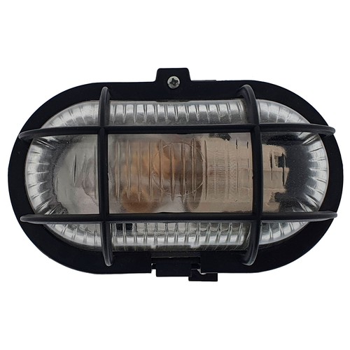 Aplique oval negro exterior 60W. OSCA CONNECT