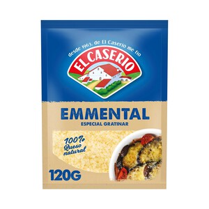 Imagen de EL CASERÍO Queso rallado Emmental 100 % natural EL CASERIO 120 g.