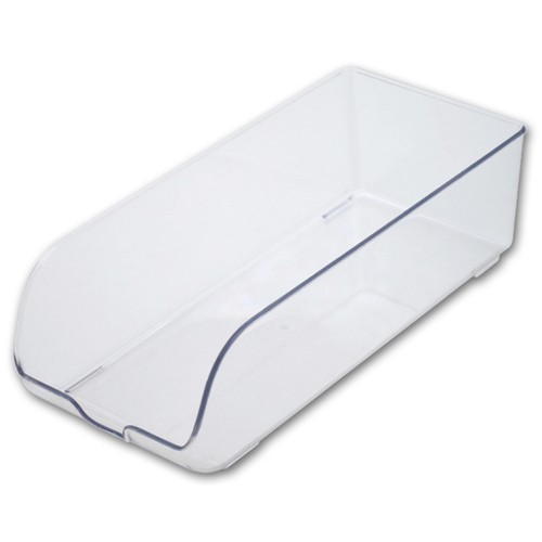 Organizador de latas para frigorífico de plástico resistente transparente, 35x13,5x10cm. MONDEX.