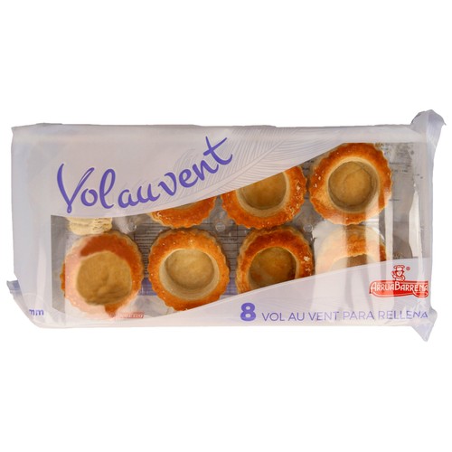 ARRUABARRENA Tartaletas para rellenar mediano Vol au vent 8 uds. 144 g.