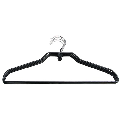 Set de 5 perchas con barra fabricadas en acero y recubrimiento de pvc, ACTUEL