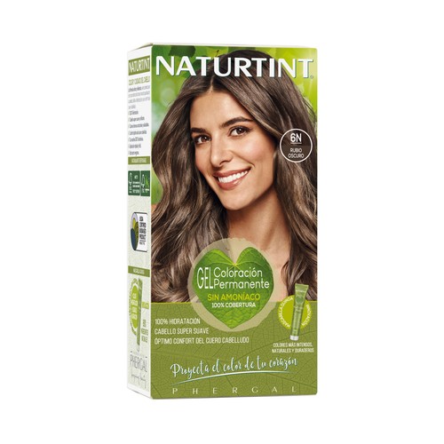 NATURTINT Gel de coloración permanente sin amoníaco, tono 6N rubio oscuro NATURTIN.