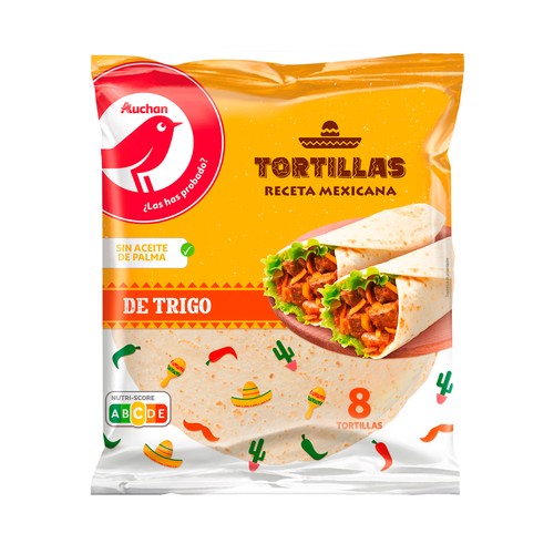 Tortillas de trigo PRODUCTO ALCAMPO 320 g. 8 uds.