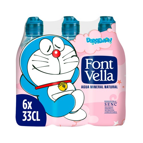 FONT VELLA Agua mineral nautral 6 x 33 cl.