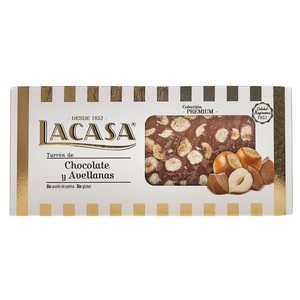 Imagen de LACASA Turrón de chocolate y avellanas 250 g.