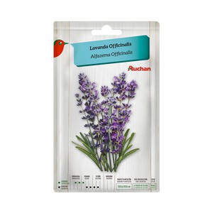 Sobre de semillas para plantar lavanda de la variedad Officinalis PRODUCTO ALCAMPO.