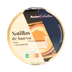 ALCAMPO GOURMET Natillas con yema de huevo y caramelo ALCAMPO GOURMET 140 g.