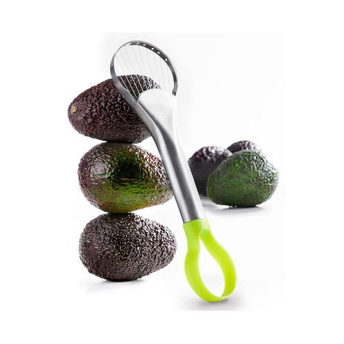 Laminador de aguacate acero y plástico, 10x12cm IBILI.