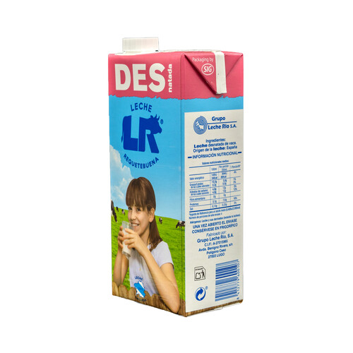 L.R. Leche de vaca desnatada 1l.