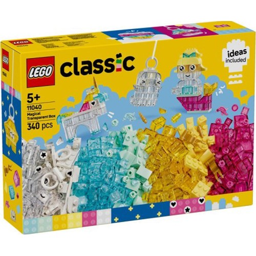 LEGO Classic caja de magia transparente 11040, 340 piezas, +5 años.
