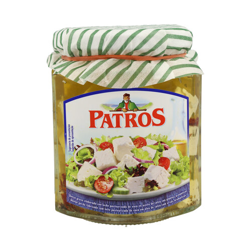 PATROS Cuadraditos de queso para ensalada en aceite vegetal a las finas hierbas PATROS 150 g.