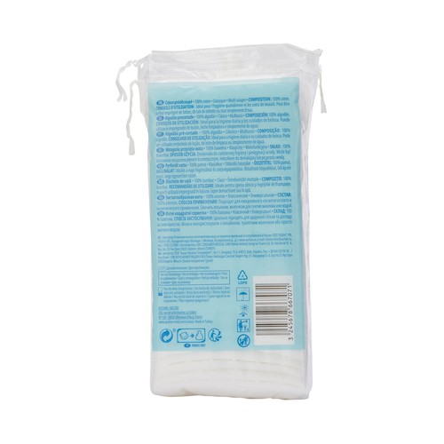 PRODUCTO ALCAMPO Algodón precoratado multiusos, ideal para desmaquillar PRODUCTO ALCAMPO 100 g.