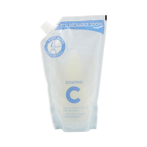 COSMIA Recambio de jabón de manos con textura crema y aroma a flor de algodón COSMIA 500 ml.