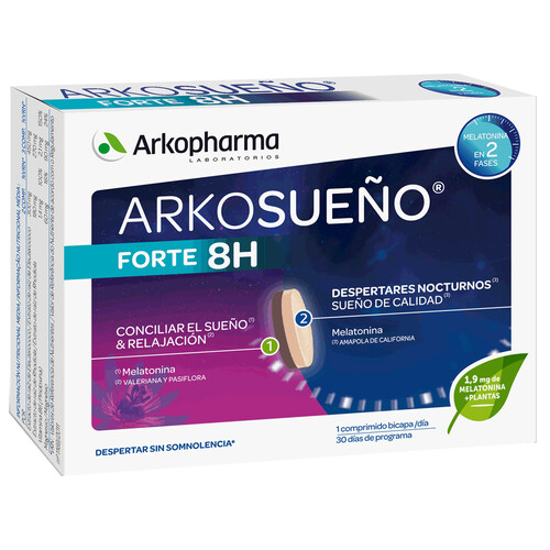 ARKOPHARMA Arkosueño forte Complemente alimenticio a base de extractos naturales, para ayudar a conciliar el sueño 30 uds.