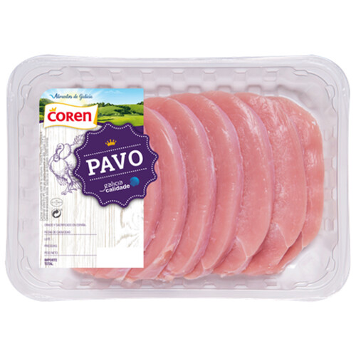 Bandeja de filetes de pechuga de pavo COREN 600 Gramos Aproximados