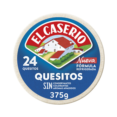 EL CASERÍO Queso en porciones 24 quesitos EL CASERIO 375 g.