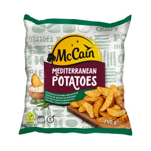 Imagen de McCAIN Patatas cortadas en gajos con piel y finas hierbas, prefritas y congeladas McCAIN Mediterranean 750 g.