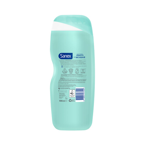 SANEX Gel revitalizante para baño o ducha con prebiótico, para todo tipo de pieles SANEX Natural prebiotic 600 ml.