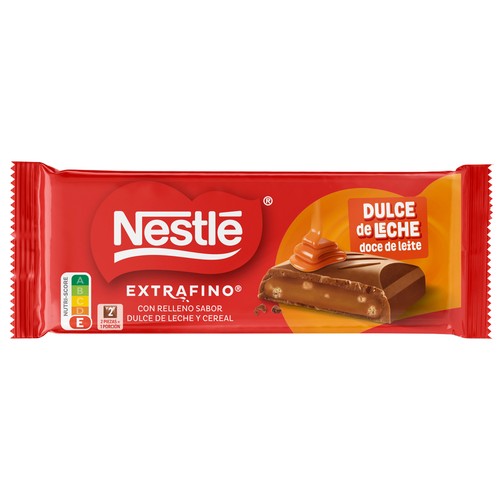 NESTLE Extrafino Chocolate relleno dulce de leche 83 g.