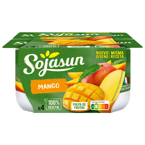 Especialidad de soja con pulpa de mango SOJASUN 4 x 100 g.