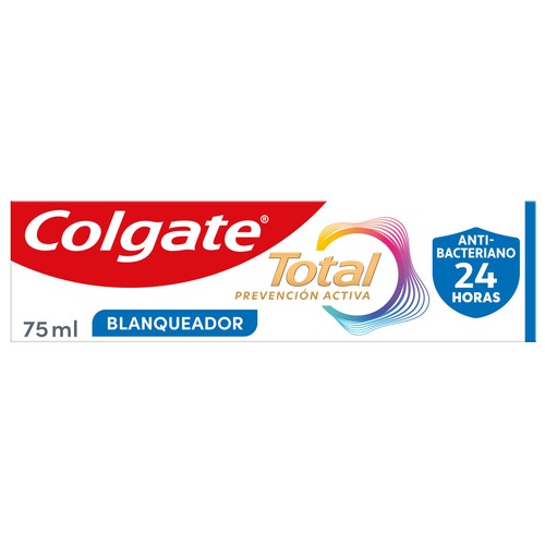 COLGATE Total prevención activa blanqueadora Pasta de dientes con acción blanqueante 75 ml.