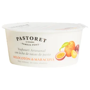 PASTORET Yogur cremoso artesanal con melocotón y maracuya 125 g.