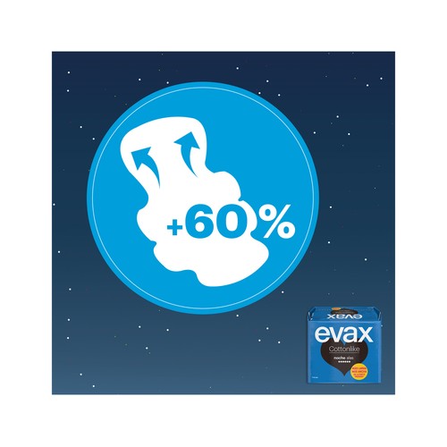 EVAX Compresas de noche con alas EVAX Cottonlike 18 uds.