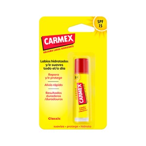 CARMEX Bálsamo labial hidratante y reparador con FPS 15.