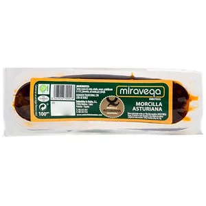 MIRAVEGA Morcilla asturiana ahumada con leña de Roble y elaborada sin gluten MIRAVEGA 100 g.