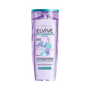Imagen de ELVIVE Hialurónico pure Champú purificante para cabellos con raices grasas y puntas secas 380 ml.