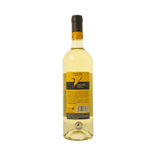 VALL DE JUY Vino blanco con D.O. Penedés botella de 75 cl.