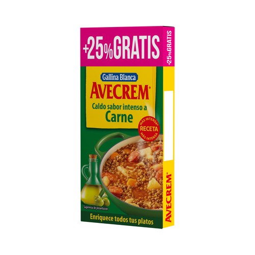 AVECREM Caldo sabor a carne para cocinar 10 uds.100 g.