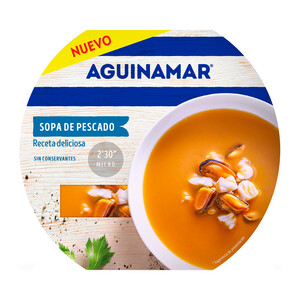 AGUINAMAR Sopa de pescado elaborada sin conservantes AGUINAMAR 325 g.