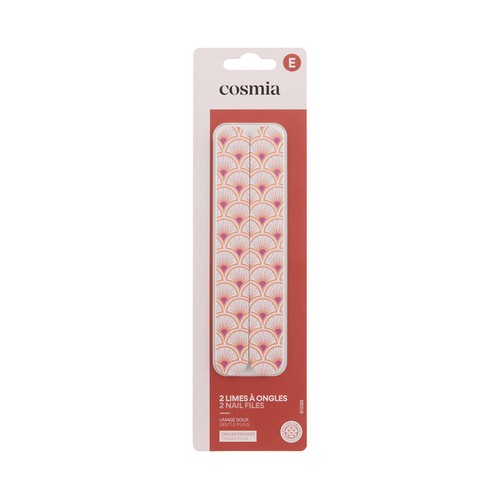 COSMIA Limas de uñas con lado fino y grueso, para limado suave de uñas frágiles 2 uds.