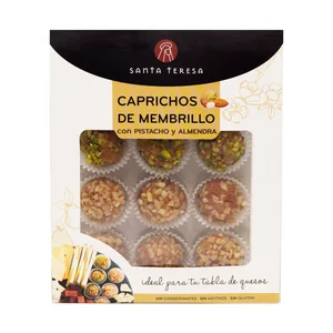 SANTA TERESA Caprichos de membrillo con pistacho y almendra 120 g.