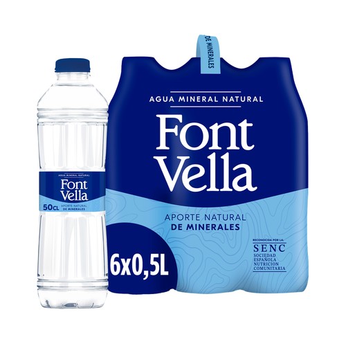 FONT VELLA Agua mineral pack de 6 uds. x 50 cl.