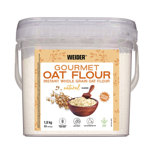 Harina de avena integral WEIDER 1,9 kg.