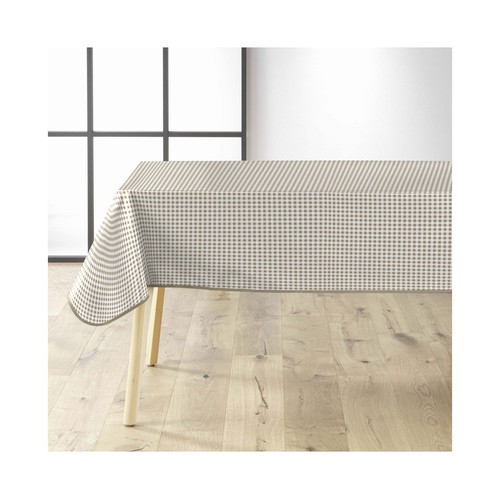 Mantel rectangular PVC 140x240cm estampado beis. U10.