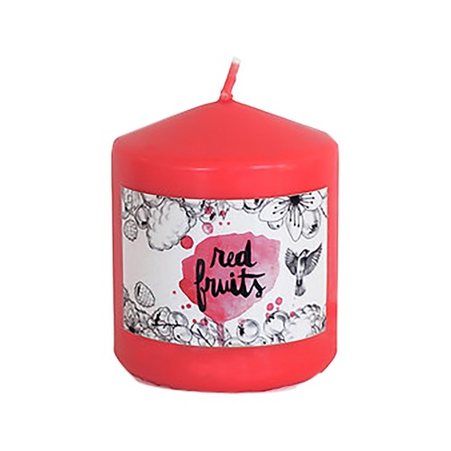 Vela aromática frutos rojos 8cm, ACTUEL.