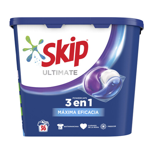 SKIP Detergente en cápsulas higiene total SKIP ULTIMATE 36 uds.