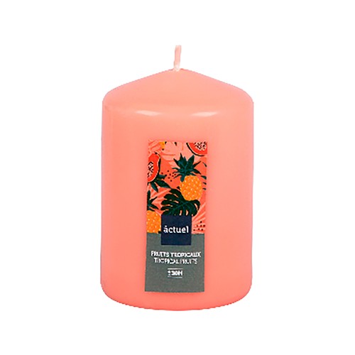 Vela de 10 cm perfumada de frutos tropicales, ALCAMPO.