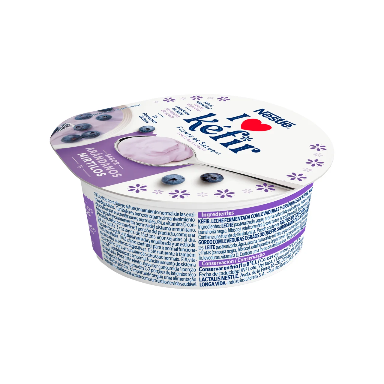 Kéfir con sabor a arándanos 150 g.
