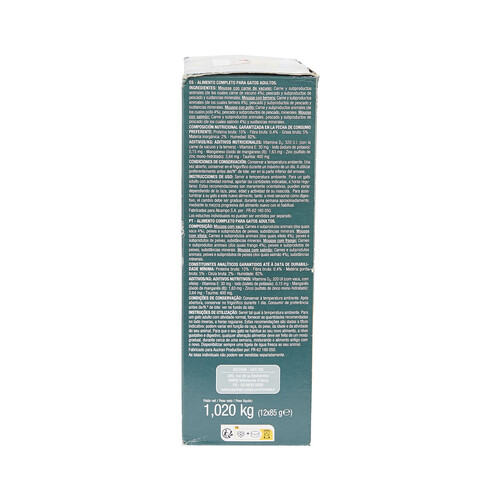 PRODUCTO ALCAMPO Comida para gatos latita de mousse PRODUCTO ALCAMPO 12 uds. 85 gr.