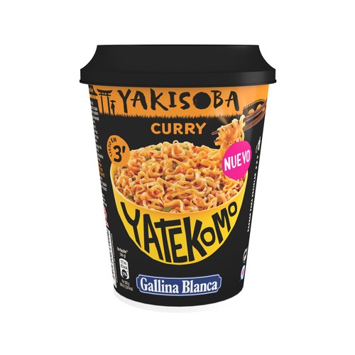 YATEKOMO Fideos Orientales instantáneos ( Noodles) al curry 91,5 g.