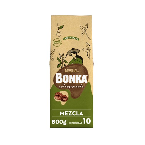 Café en grano mezcla intensa BONKA 500 g.