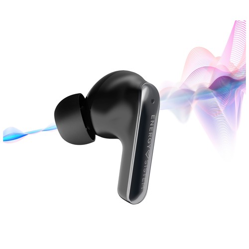 Auriculares inalámbricos Bluetooth ENERGY SISTEM Space Serenity, color negro, autonomía 25 horas..