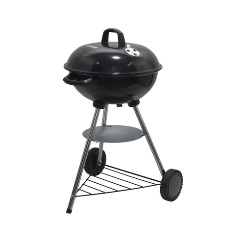 Barbacoa redonda de acero con tapa 48x50x81cm. GARDENSTAR.