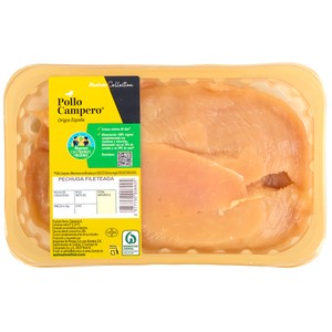 Alcampo Cultivamos LO Bueno  Pechuga de Pollo Campero Fileteada, Bandeja. 375 G